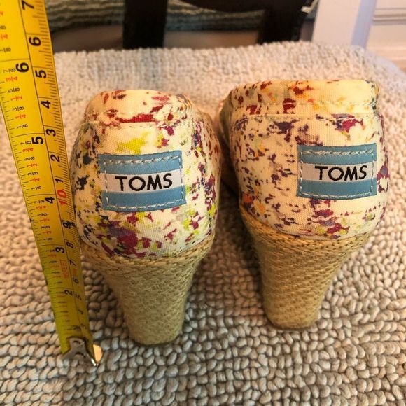 Tom’s Wedge Heel multi colour size 7 - Picture 3 of 7